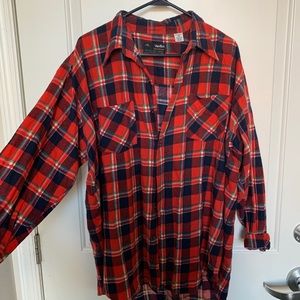 oversized plaid shirt